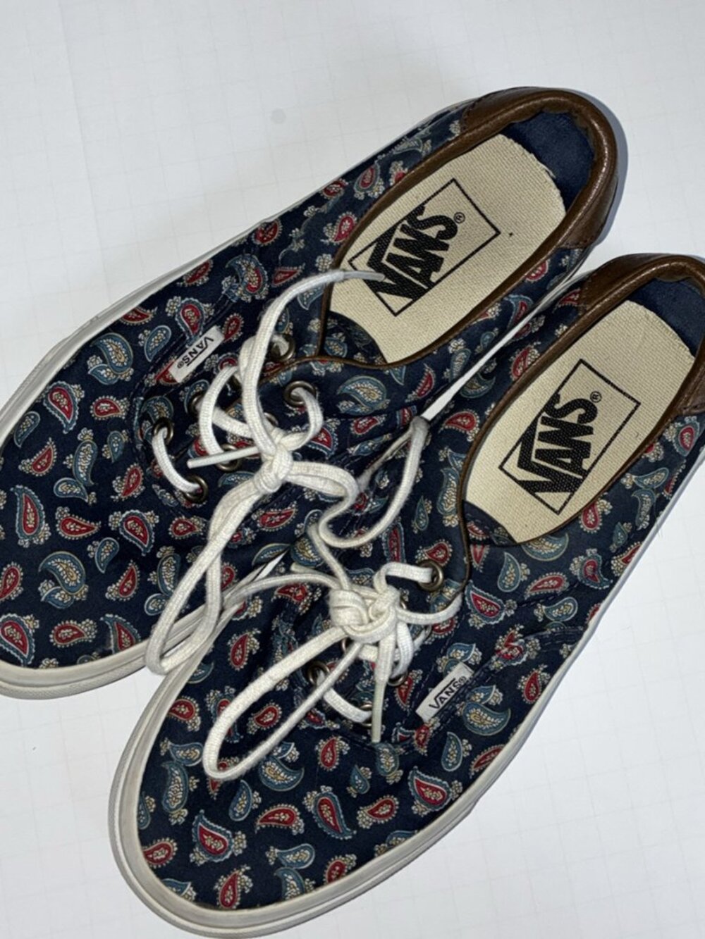 Paisley Navy Vans Shoes